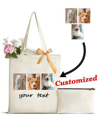 2-delige canvas tas met fotoprint, uniek ontwerp (foto, landschap, illustratie), opvouwbaar, grote capaciteit, lichtgewicht, stijlvol, gepersonaliseerde draagtas, schoudertas, casual boodschappentas, afstudeercadeau voor de leraar, cadeau voor de start van het schooljaar, vakantie-boodschappentas, universeel, grote capaciteit, veelzijdig, woon-werkverkeer, verjaardagen, vakantie, buitenactiviteiten, uitstapjes, reizen, wandelen, stadion, sport, klimmen, zakenreizen, werk, kantoor, vakantie