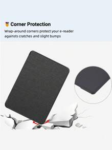 Funda de varios colores para Kindle Paperwhite, cubierta de tela delgada, cubierta inteligente de piel sintética liviana con activación/suspensión automática para el lector electrónico Paperwhite - Negro carbón - Negro carbón - Ver 5