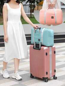 1 件大容量行李袋、储物袋、运动包、多用途便携式旅行包、可折叠衣物收纳袋、剃须刀、洗漱用品收纳袋、化妆包、健身包，适合旅行、健身、户外活动