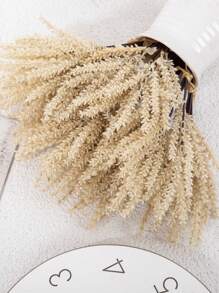 6/18 pièces Plantes artificielles, fleurs en paille de blé, tiges de fleurs en paille de blé, fleurs en paille de blé, fleurs d'herbe en plastique pour la décoration de la maison, plantes artificielles DIY pour la décoration d'automne et de Thanksgiving, bouquet de plantes vertes pour la décoration de Noël, herbe en plastique pour la décoration de Noël, branches de feuilles d'automne en bois simulé rembourrées, feuilles de lavande simulées, épis de blé simulés