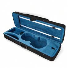 Portable 4/4 Violin Storage Case Box Gig Bag Violin Fiddle Accessory W/ Strap - Black and Blue - 查看 10