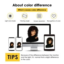 DZfirst Halloween And Christmas Chocolate Brown16 Inch Curly Wigs Short Curly Wig With Bangs Heat Resistant Synthetic Fiber Hair Cosplay Wigs