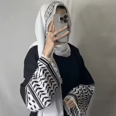 플리츠 소프트 쉬폰 자수 롱 로브, 술 두바이 스타일 아바야, 여성 로브, 겸손한 이슬람 의류