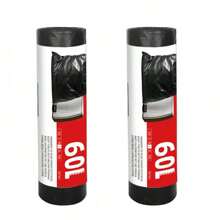 2 Rolls Of 30/60/100L Multi-Purpose Garbage Bags, Kitchen Household Large Drawstring Garbage Bag Bathroom Garbage Bag Disposable Garbage Bag Bagged Kitchen Storage Garbage Bag Suitable For Bathroom Kitchen Office Restaurant Living Room Room Cleaning Plastic Link Bag, Home Decoration, Christmas Gifts, Home Gifts, Room Decoration - Black - View 13