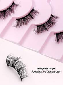 Rikuaild Half Lashes 7 Cặp Lông Mi Giả Mềm Mịn Mắt Mèo Tự Nhiên Có Thể Tái Sử Dụng Lông Mi Giả Dụng Cụ Trang Điểm Mi giả, Lông Mi, Lông Mi Giả - lông mi mềm mại - Xem 6