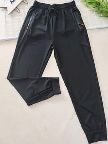 Men's Quick-Drying Stretch Pants - 黑色 - 查看 3