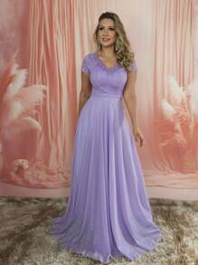 Grife Velasco Women Party Dresses - Lilac Purple - View 7
