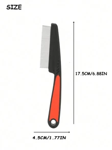 1PC Pieces Stainless Steel Fine & Wide Tooth Comb,High Strength Teeth Hair Combs, Professional Dandruff Combs Grooming Tool,Help Remove Lice And Dandruff - Multicolor - View 3