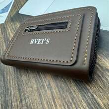 Simple Men's Small Wallet Card Bag - Lightweight And Fashionable. Elegant Short Wallet Card Bag. Ultra-Thin PU Leather Zipper Pattern. Lightweight And Portable. Large Capacity Storage. Anti-Theft Brush. Credit Card ID Card. Small Wallet. Change Pocket. Pocket. Wallet. Gift For Couple. Birthday Gift Boys Father And Students For Men Wallet Mini Wallet Purse Wallet Card Wallet