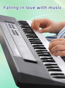 54-Key Digital Piano Keyboard – Ideal Music Teaching Tool For Beginners And Enthusiasts, Includes Microphone For Interactive Learning