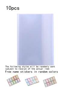 10pcs Back-to-school Transparent Book Cover Diy Protective Jacket For Textbooks - Clear - View 8
