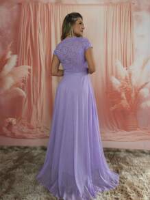 Grife Velasco Women Party Dresses - Lilac Purple - View 4