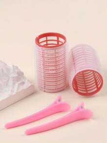 4 Pieces Self-Gripping Hair Rollers Set With 2 Rollers And 2 Hair Clips - Perfect For Creating Different Styles Of Hair - Multicolor - View 10
