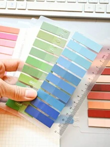 800pcs, 4 Styles Retro Muted Color PET Sticky Notes, Index Tabs, Memo Sticker, Good For Students And Office Use Back To School - Multicolor - View 6