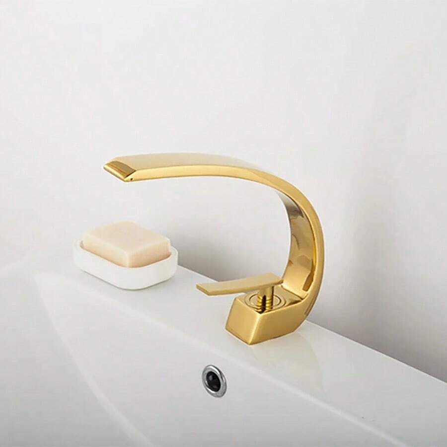 Bathroom Faucet Rose Gold White Bathroom Basin Faucet Cold Hot Water Mixer Sink Tap Deck Mounted