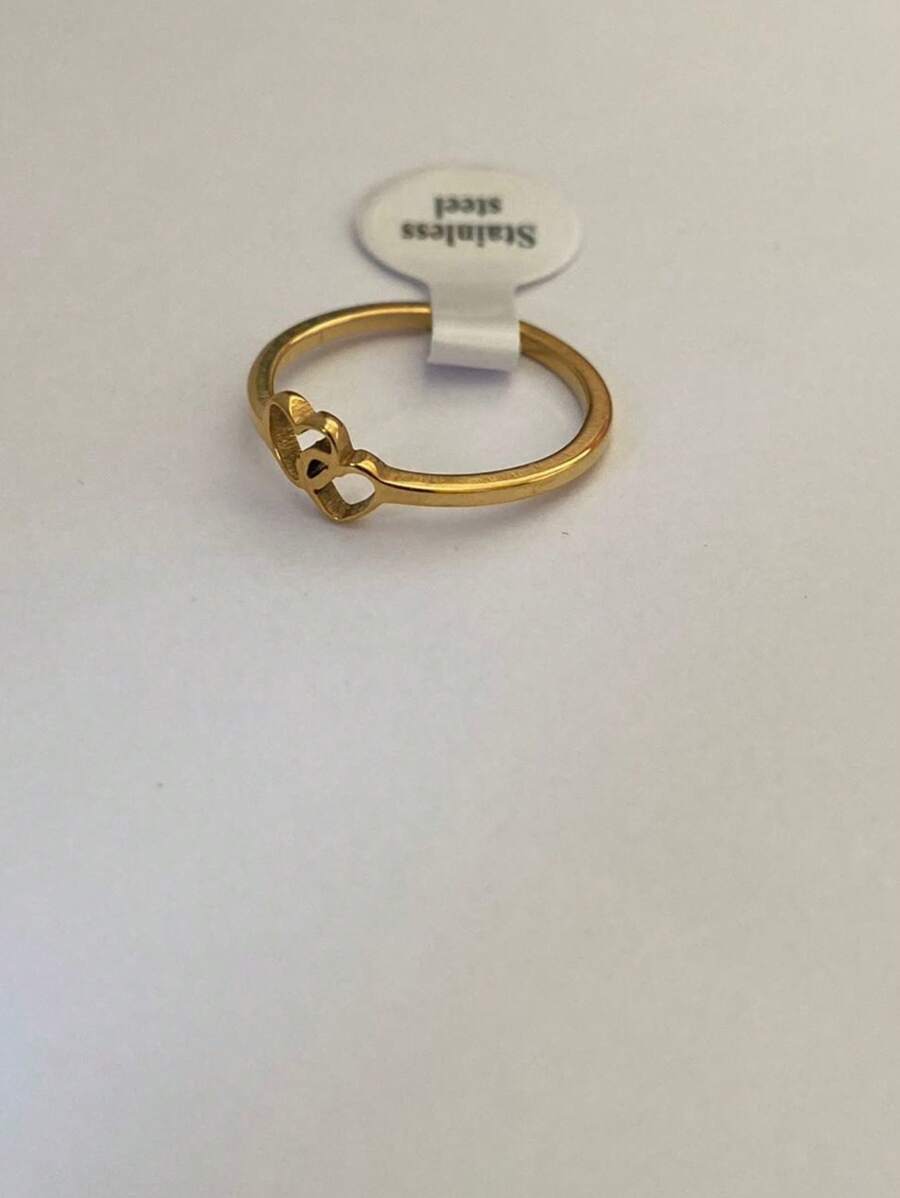 Stainless Steel Ring - 金色 - 查看 1