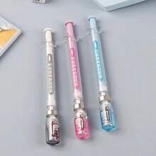1支创意针头疫苗签名中性笔注水针筒形水笔减压注射器中性笔 - 彩色 - 查看 3