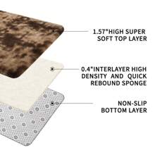 Sour Lemon Large Size Fluffy Rugs, Non-Slip Soft Shaggy Floor Carpet Mats & Rugs For Room Decor, Washable Nonslip Modern Area Rug, Modernstyle Antislip Decorative Carpets For Home Livingroom Bedroom Nursery, Big Rug, Large Rug, Home Decor - Cà phê nhuộm loang - Xem 3
