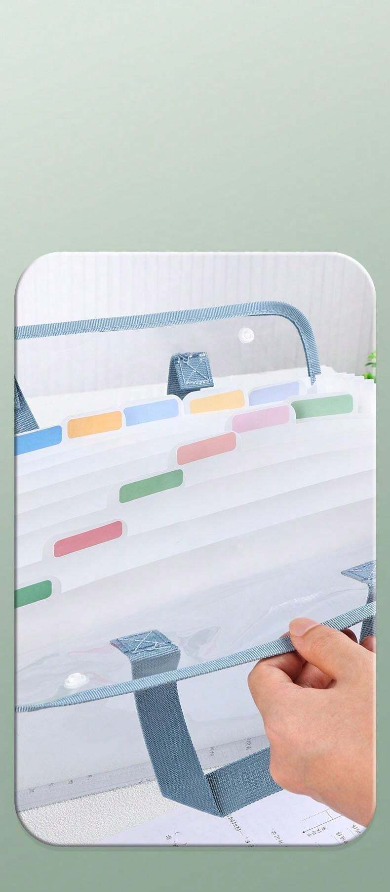 Concertina File Folder Organizer Portable A4 Document Holder