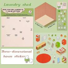 3D 装饰贴纸适用于迷你房屋场景、DIY 工艺品和木制手机壳和笔记本，无需裁剪，适合返校使用 - 彩色 - 查看 16