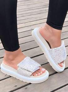 Luiza Mell Women's Papete Sandal With Clasp - Bạc - Xem 2