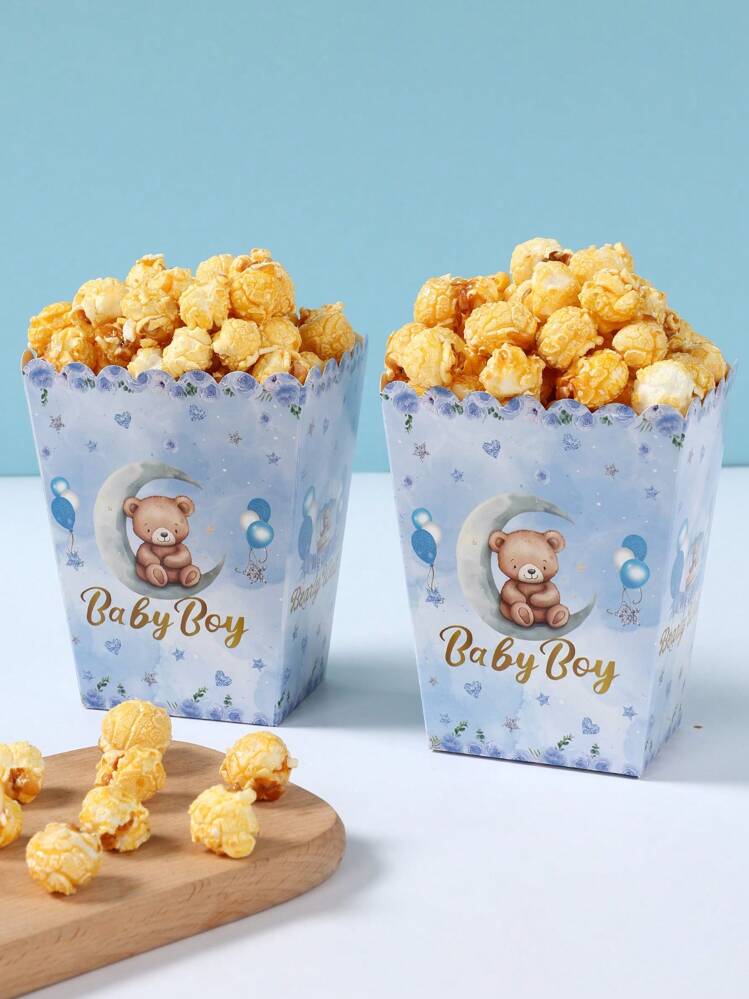 10/20個 青いクマ型 フードボックス、フライドポテト箱、ポップコーン