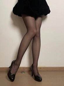 1件 0D 透明提臀紧身裤 - 超隐形透气女士紧身裤，轻盈舒适，具有提拉效果（XS-XXL） - 黑色 - 查看 3