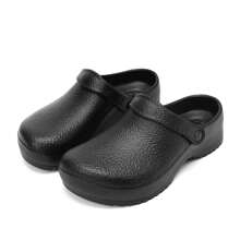 MENS SUMMER GARDEN POOL NURSING HOSPITAL CLOG MULE BEACH RUBBER SANDALS SHOES - Black - View 9
