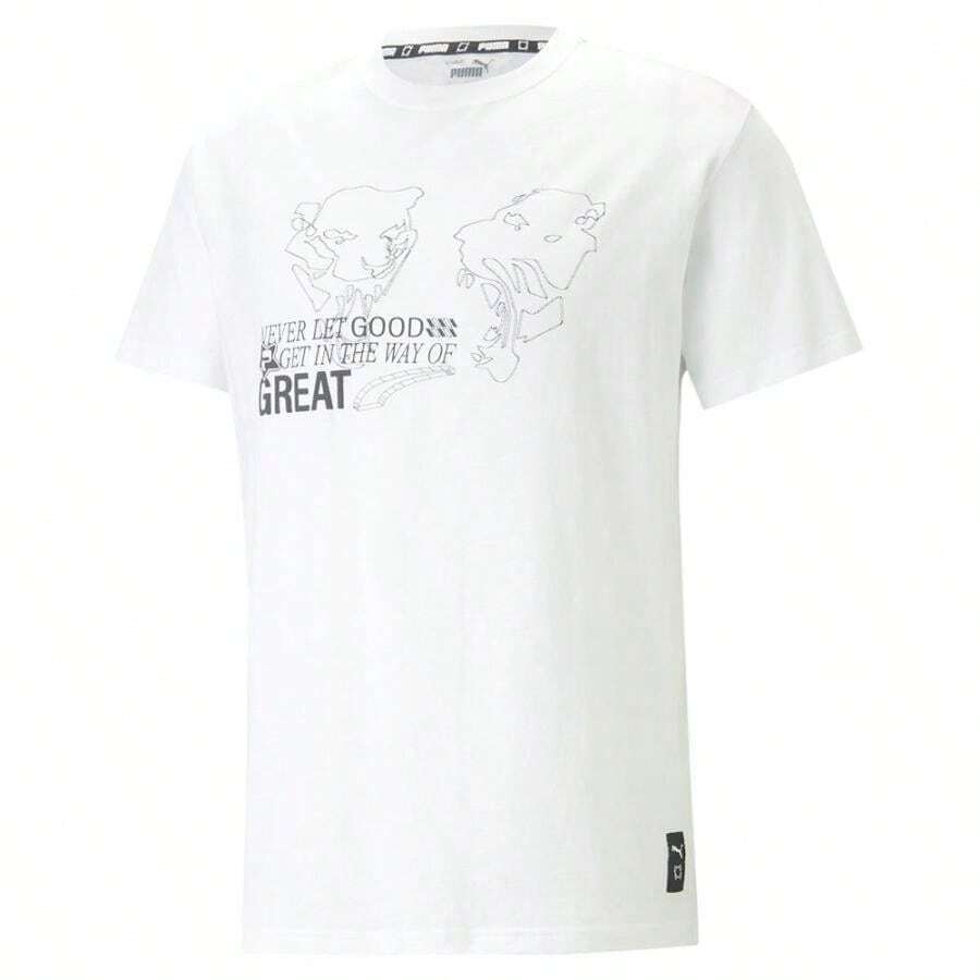 Puma New Era Graphic Crew Neck Short Sleeve T-Shirt - Default - View 1
