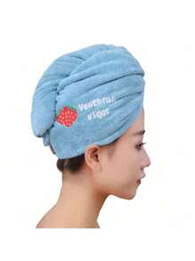 1PC/5pcs Rapid Drying Towel For Women, Coral Fleece Women Hair Towel Set, Soft Dry Hair Towel With Embroidery, Super Absorbent Hair Wrap Microfiber Hair Towel Wrap Home Bathroom Decor Back To School Hair Bonnet Shower Towels For Beauty Salon, Hotel Sports,Home Essentials, Towel, Skin Care - Multicolor - View 6