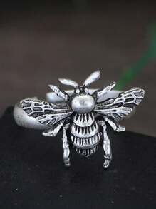 GuoShuang 5pcs Adjustable Animal Insect Rings Gothic Dragonfly Butterfly Moth Rings