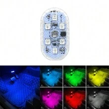 1 件装触摸传感器 USB LED 无线吸顶灯 RGB 阅读装饰灯磁铁车顶内饰灯大篷车房车 - 均碼 - 查看 2