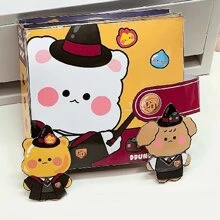 青蛙屋《小红姑娘和大灰狼》纸娃娃故事安静书，儿童教育益智手工剪贴簿，感官书 - 彩色 - 查看 18