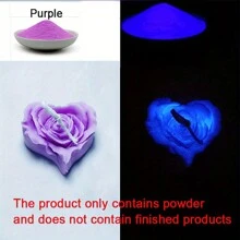 1 paquete de polvo fosforescente de baja temperatura, polvo de arte de uñas luminoso, pigmento fosforescente, material de relleno para velas y resina DIY