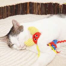 Juguete de peluche de gato con forma de cangrejo y camarón - Multicolor - Ver 4