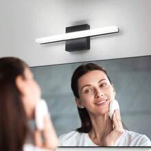 40cm Modern Vanity Light 8W 6000K Black - white light - View 4