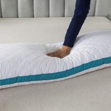 Memory Foam Body Pillow For Adults, Long Body Pillow For Sleeping, Full Body Pillow For Bed - White(Grey Side)