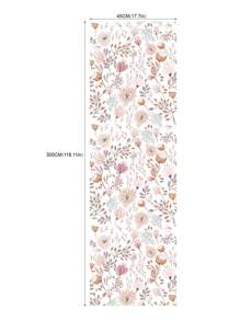 ihomeli 清新绿粉花卉壁纸，防水易撕，可移除壁画，家居装饰，墙面艺术，17.7 英寸 x 6.5/9.8 英尺，即撕即贴墙板，壁纸，春季装饰贴纸，焕新家居，节日装饰，生日和毕业礼物 - 彩色 - 查看 15