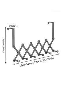 Over The Door Hanger, Over The Door Hooks For Hanging, Towel Racks For Bathroom Door With 6 Hooks Hanging Storage Shelves For Living Room, Bathroom, Bedroom, Kitchen, Etc - Multicolor - View 9