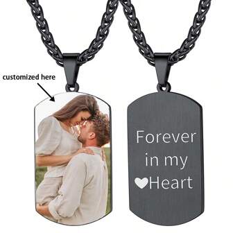 Customized 18K Gold Plated Stainless Steel Necklace With Oval-Shaped Color Photo, Personalized Jewelry Gift For Women, Birthday/Mother's Day/Thanksgiving/Christmas,Black,Stylish,Colorful,Vintage,Simple,Unisex,Casual,Cuties,Custom,Personalized,Unique,Ideal Gifts For Him,Ideal Gifts For Her,Her,Boyfriend,Girlfriend,Dad,Mom,Family,Friends,For Anniversaries,For Birthdays,For Graduation,For Prom,For Party,Stainless Steel Jewelry,Customized Fashion Photo Necklaces,Vintage Outfit