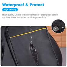 41 Inch Full Size Guitar Bag Fits For 40'' 41'' Acoustic Guitar Gig Bag 5 Mm Thickened Pad Backpack Waterproof Guitar Case Cover With Dual Adjustable Shoulder Straps - 黑色 - 查看 4