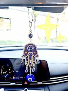 1 件恶魔之眼汽车吊坠，蓝眼汽车吊坠