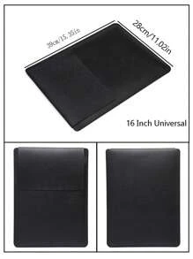 1pc 13/14/15/16 Inch Laptop Sleeve, Waterproof Shock-Resistant Lightweight Laptop Bag, Suitable For MacBook Air/Pro, Classroom, School, Teacher's Gift, Office Accessory, Teacher's Day - Black - View 9