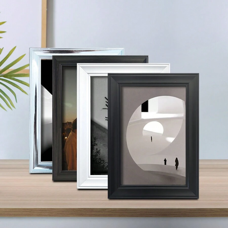 2-In-1 Style Creative Photo Frame For Wall Hanging Or Desktop, 5", 6", 7", 8", 10" (Includes Photo Paper, Random Color)- Suitable For Various Occasions And Spaces Like Home, Bedroom, Dining Room, Living Room Gifts Birthday Graduation Home Decor Christmas Decorations Room Decor Christmas