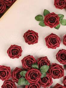 Real Looking Foam Fake Roses With Stems For DIY Wedding Bouquets Bridal Shower Centerpieces Floral Arrangements Party Tables Home Decorations(No Box, Packaged In OPP Bag), Valentine Day, Gift - Multicolor - View 11