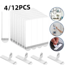 Reusable Hook-And-Loop Sticky Double-Sided Tape, Damage-Free Nail-Free Wall Protector For Frames - Multicolor - View 2