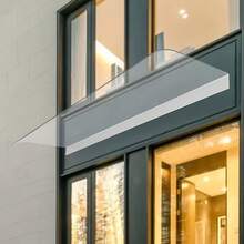 PC Front Door Window Awning Canopy Sun Shade Rain Cover UV Protect Patio Canopy - Clear - View 4