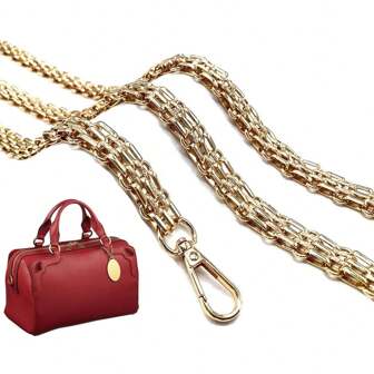 30-60-100-120cm Wide 16mm High Quality Silvery Purse Watch Metal Chain Handbag Metal Chain Steel Bag Replacement Shoulder Strap For Handbag Purse Handle DIY Crossbody Bag Making Accessories