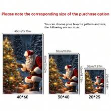 1pc Nghệ thuật treo tường Giáng sinh cổ điển có thể in Ông già Noel đọc sách Tranh sơn dầu Trang trí nhà Giáng sinh Áp phích hợp thời trang Kỹ thuật số Trang trí Bắc Âu mộc mạc Mùa đông, Không khung - Nhiều màu - Xem 5