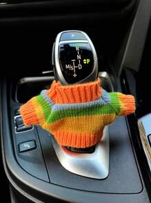 Personalized Small Sweater For Car Gearshift Covers, Suitable For Autumn & Winter Car Interior Decor